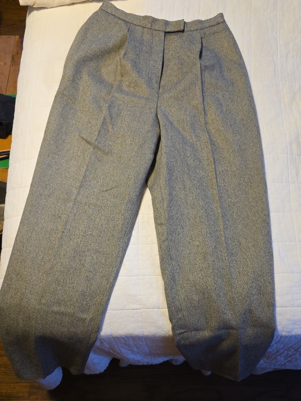 Lauren Ralph Lauren Women's Gray Herringbone Dress Pants